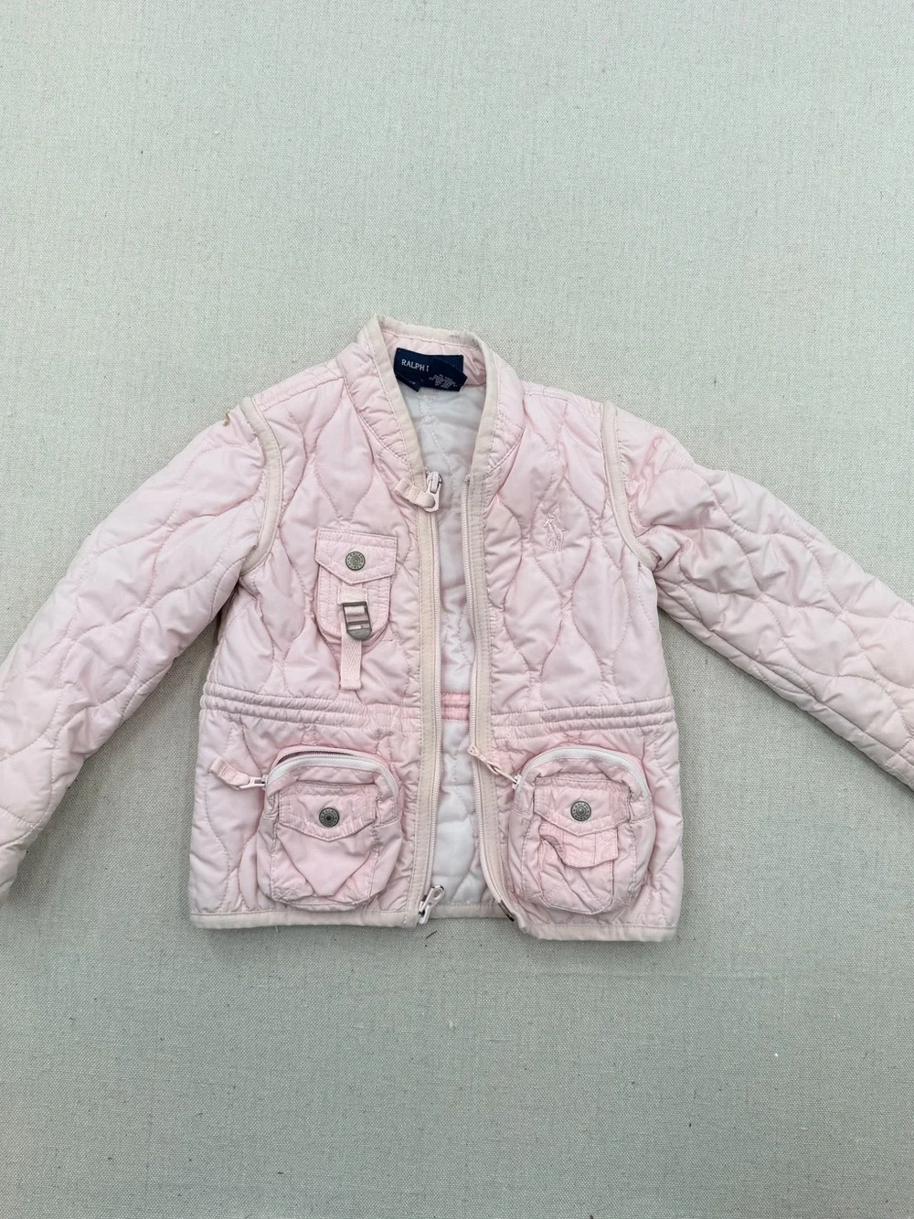 Ralph Lauren Light Pink Quilted Kids Jacket
